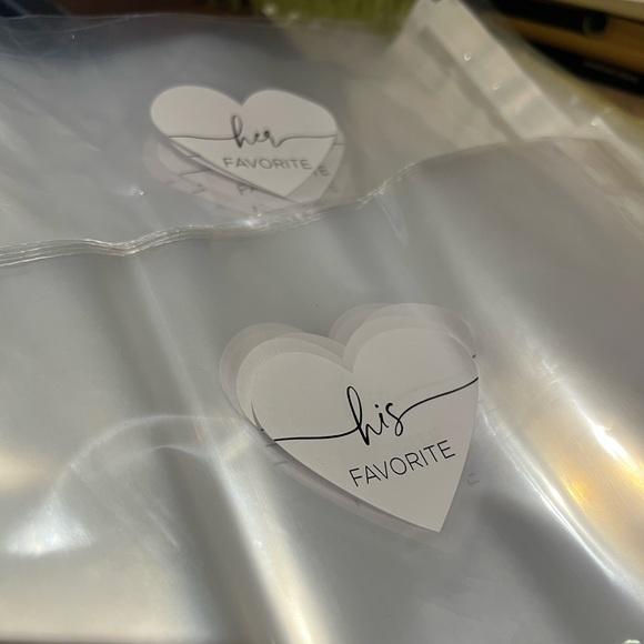 His and her clear baggies. Purchased on Etsy and didn’t end up using them! - Picture 3 of 6